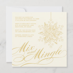 Elégant mélange et Mingle Holiday Party Invitation