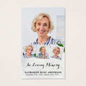 Elégant Mémorial 4 Photo Cartes de prière funérair (Devant)