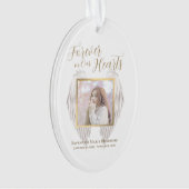 Elegant Memorial Forever in ons hart Foto Ornament (voorkant)