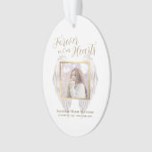 Elegant Memorial Forever in ons hart Foto Ornament (voorkant)