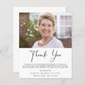 Elegant Memorial Foto: Dank u wel (Voorkant / Achterkant)