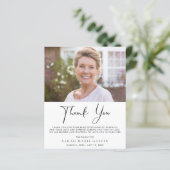 Elegant Memorial Foto: Dank u wel (Staand voorkant)