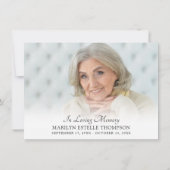 Élégant mémorial funéraire 3 Photos Merci (Dos)