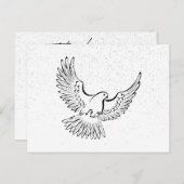 Elegant Memorial Funeral Dank je kaart (Voorkant / Achterkant)