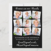 Elegant Memorial Keepomwille Photo Collage Funeral Bedankkaart (Voorkant)