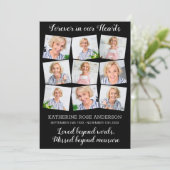 Elegant Memorial Keepomwille Photo Collage Funeral Bedankkaart (Staand voorkant)