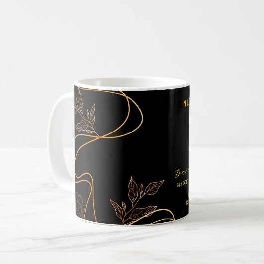Élégant Mémorial Keepsaké minimaliste Mug (Devant gauche)