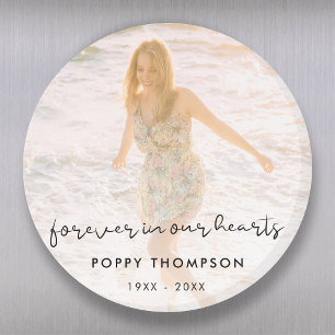 Elegant Memorial Photo Chic Funeral Favor Tribute Magneet