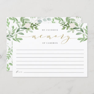 Élégant Mémorial verdoyant Ma carte mémoire préfér