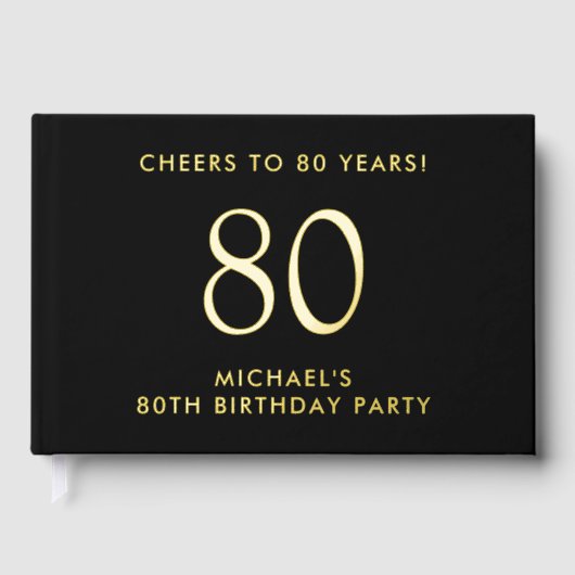 Elegant Mens 80th Birthday Party (Recto)