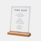 Élégant Menu à Barre Typographique Bleu Marine (Angle)