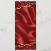 Élégant menu Agate Rouge et or (Dos)