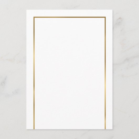 Elégant menu Cadre doré (Dos)