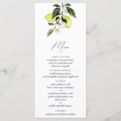 Élégant menu citrons italiens Calligraphie (Devant)