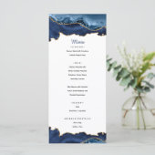 Élégant menu d'Agate Bleu & Or (Debout devant)