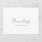 Élégant Menu de Calligraphie Simple Choix RSVP  (Devant)