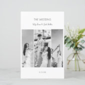 Élégant menu de collage photo noir et blanc (Debout devant)