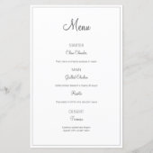 Élégant menu de collage photo noir et blanc (Dos)