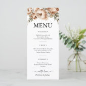 Élégant menu de Mariage Boho rustique (Debout devant)