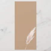 Élégant menu de Mariage Boho rustique (Dos)