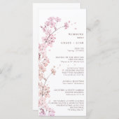 Elégant menu de mariage du printemps de la Branche (Devant / Derrière)