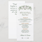 Elégant menu de mariage - "Ensemble ils ont constr (Devant / Derrière)