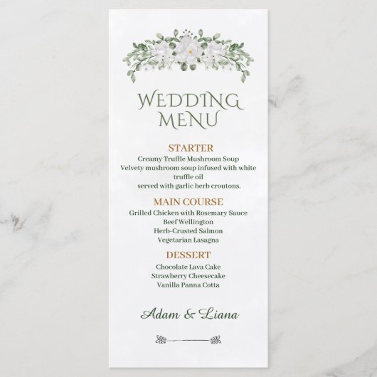 Elégant menu de mariage - "Ensemble ils ont constr (Devant)