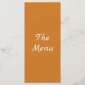 Élégant Menu de Mariage Minimaliste (Dos)