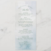 Élégant Menu de Mariage Paysage Aquarelle (Devant)