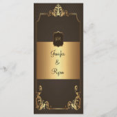 Elégant menu de mariage vintage (Dos)