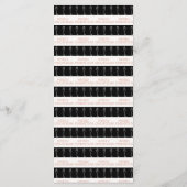 Elégant menu de Noël noir et argent avec Snowman (Dos)