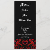 Elégant menu de réception de mariage à thème gothi (Devant)