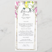 Élégant menu de répétition Fleur sauvage coloré (Devant)