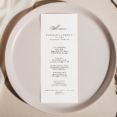 Élégant menu du dîner de calligraphie moderne