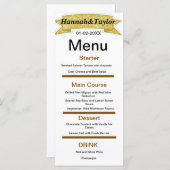 Elégant menu du dîner modèle (Devant / Derrière)