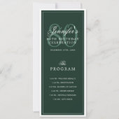 Élégant menu du programme de fête d'anniversaire 8 (Devant)