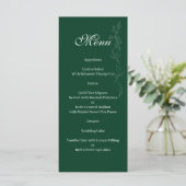 Élégant menu Emerald Green leaf (Debout devant)