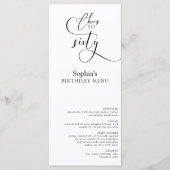 Élégant menu fête du 60e anniversaire (Devant)