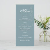 Élégant menu feuille bleu clair (Debout devant)