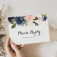 Elégant menu Floral hiver Choix carte postale RSVP