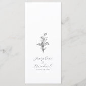 Élégant menu Floral Vintage (Dos)