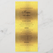 Elégant menu Gold & Black Mariage (Dos)