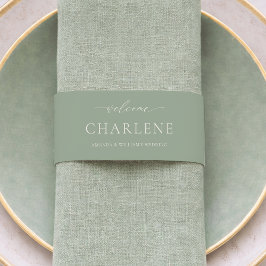 Elegant Menu & Invitation Wrap Uitnodigingen Wikkel