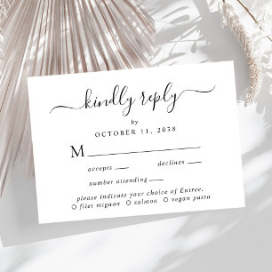 Elegant Menu Keuze Trouwen RSVP
