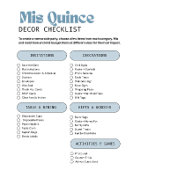 Elegant Menu - Lichtblauwe Vlinder Quinceañera