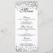 Élégant menu Mariage argent (Devant)