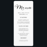 Élégant menu Mariage Black Stripes<br><div class="desc">Design,  classe,  moderne - parfait !</div>