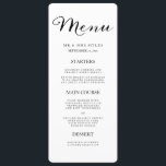 Élégant menu Mariage Black Stripes<br><div class="desc">Design,  classe,  moderne - parfait !</div>