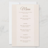 Élégant menu Mariage Cheval (Devant)