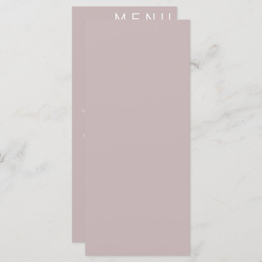 Élégant menu Mariage classique (Devant / Derrière)